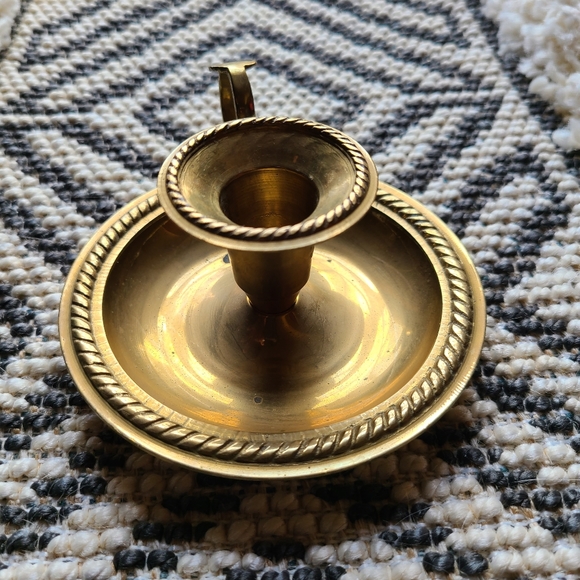 Vintage brass candlestick holder